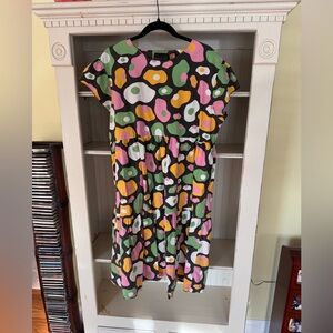 Women’s Short Sleeve Multicolor Print Dress